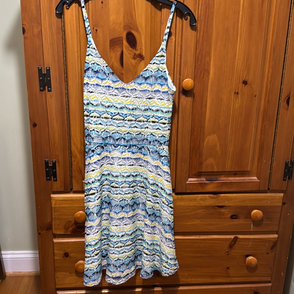 Aqua Dress A-Line Multi Colors NWT
